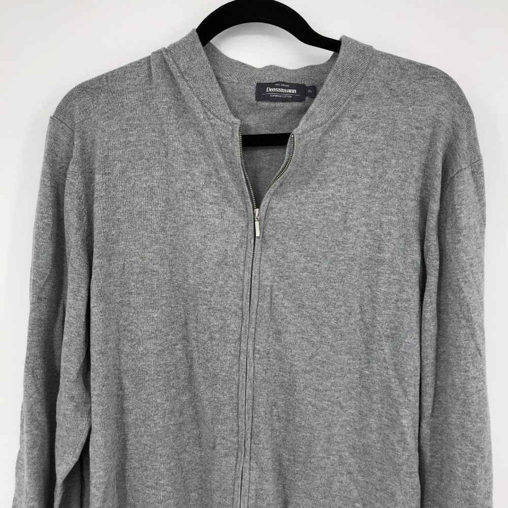 Dressman Grey Zip-Up Basic Jacket | Versatile For… - image 3